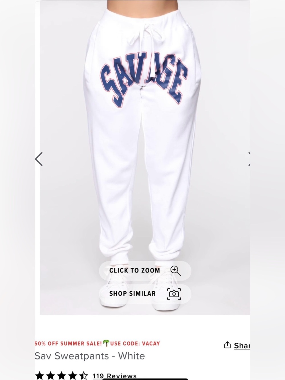 Fashion Nova 'SAVAGE' sweatpants/joggers